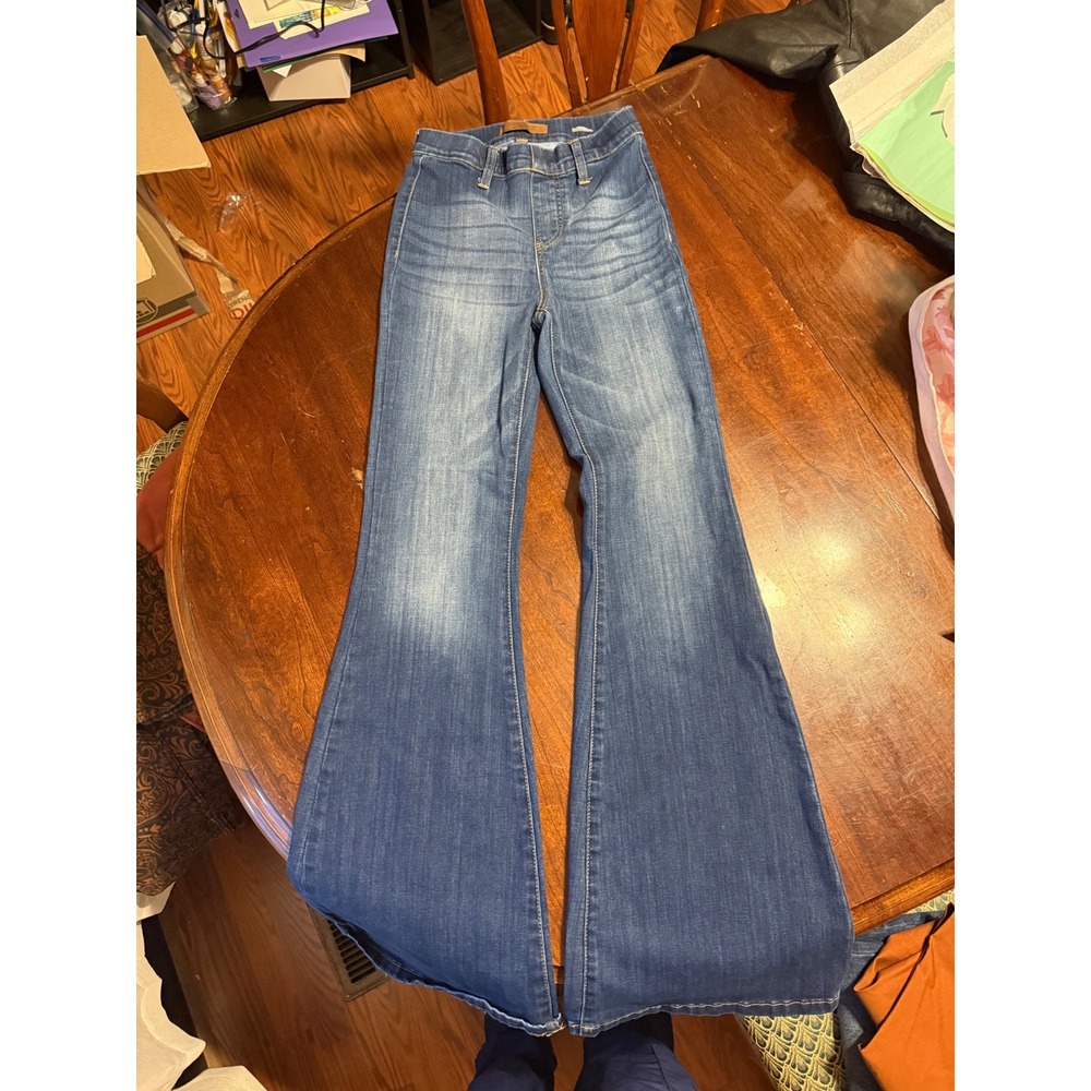 Judy Blue High Waisted Pull On Flare Jeans Medium Wash Bell Bottoms JB88278 0/24